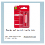 Free Garnier Soft Lips Anti-Chap Lip Balm!