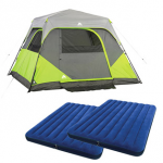 Ozark Trail 6 Person Instant Tent plus air mattresses for $99