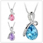 Crystal Love Heart Shaped Pendant Necklace only $2.66 shipped!