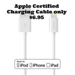 Apple Certified Lightning Charging Cable only $6.95!