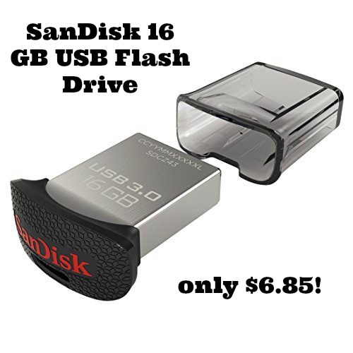 SanDisk Ultra 16 GB USB Flash Drive only 6.85!