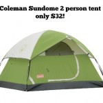 Coleman Sundome 2-person tent only $32!