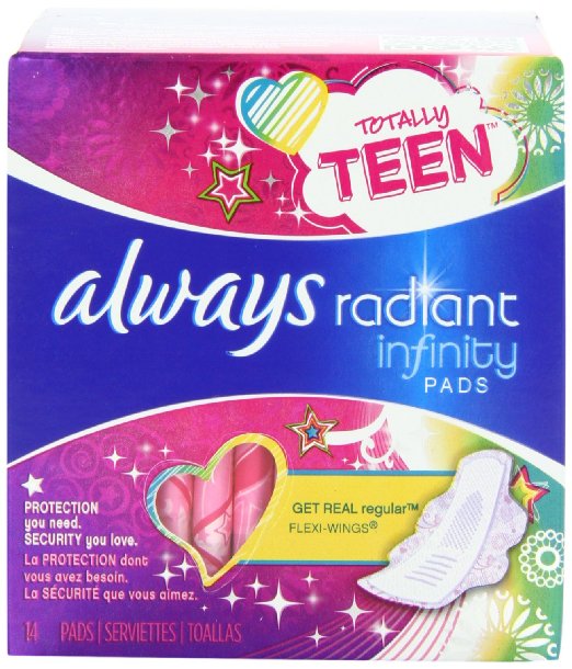 Always Teen Radiant Infinity Pads just 1.37 shipped!