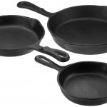 Universal Housewares Pre-Seasoned Cast Iron 3 Piece Skillet Set 64% off!