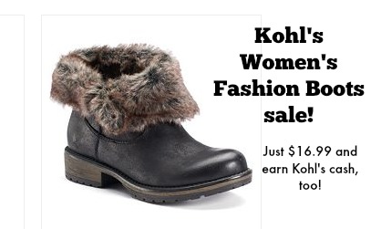 Kohl’s Women’s Fashion Boots on Sale!