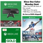 Xbox One Cyber Monday Deal: console, game, Xbox Live for $280 shipped!