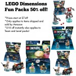 LEGO Dimensions Fun Packs 50% off!
