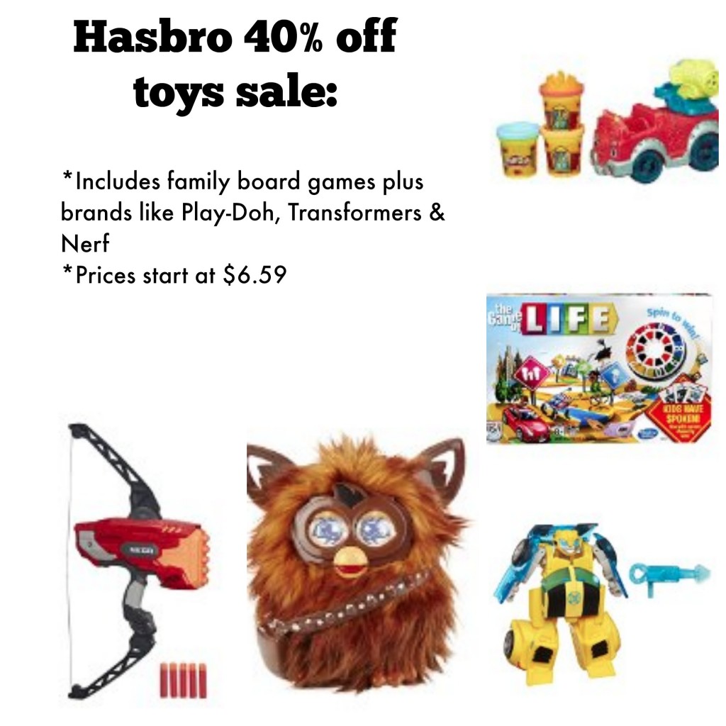 Hasbro Toys 40 off Sale Nerf, Transformers, PlayDoh & more!
