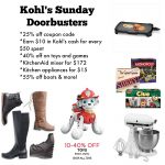 Kohl’s 25% off coupon plus Sunday doorbusters!