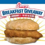 Chick Fil A – get a coupon for Free Breakfast on New Year’s!