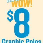 Old Navy:  Mens and boys graphic polos for $8 each!