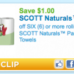 Walgreens:  Scott Naturals paper towels – $.50/roll!