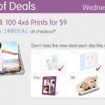Walgreens photo deals:  100 4X6 prints for $9!