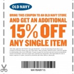 Old Navy: Get 15% off a single item!