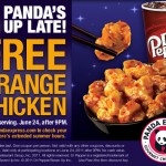 Panda Express:  Free orange chicken on 6/24