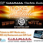 DATE NIGHT:  Dinner & a movie for $15!