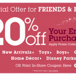 Disney Store:  Save 20% + get 5% cash back!