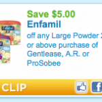 Hot new printable:  $5/1 Enfamil = cheap formula at Walgreens!