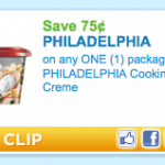 Printable coupon alert:  $.75/1 Philadelphia Cooking Creme + yummy recipe!