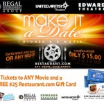 Date Night:  Dinner & a movie for 2 only $15!