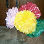 Grandparent’s Day Gifts on a Budget:  Tissue Paper flowers