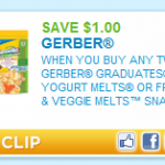 Gerber Graduates Yogurt Melts only $1.61 after coupon at Target!