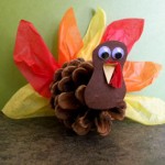 Thanksgiving Craft: Pinecone Turkey