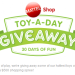 Mattel Toy A Day Giveaway + 25% off coupon + cash back!