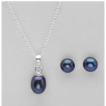 Cultured Freshwater Pearl Necklace & Earrings Set for as low as $6!