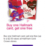 Hallmark:  BOGO free cards printable coupon!