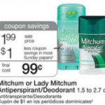 Mitchum Deodorant only $.99 after coupon at CVS and Walgreens!
