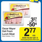 Oscar Mayer Deli Fresh Lunch Meat only $1.77 after coupon at Kroger!