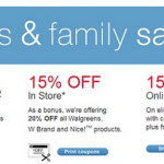 Walgreens Friends & Family Sale:  Save up to 20% off (8/29 only)