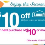 Lowe’s FREE $10 off coupon offer!