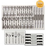 Wilmington Plus 18/0 Stainless Steel 55-Piece Flatware Set + Bonus Steak Knives & Hostess Set for $24.98 shipped!