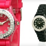 Geneva Women’s Crystal Silicone Watch for $8 shipped!