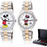 Disney Limited Edition Men’s Mickey or Ladies’ Minnie Mouse Two-Tone Bracelet Watch for $14.99 each!