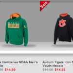 NCAA Fleece Hoodies and Pants only $14.99!