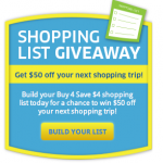 Kroger Shopping List Giveaway: win $50 off your next shopping trip!