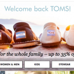 TOMS Shoes as low as $18.99!