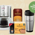 Gevalia Coffeemaker, 2 boxes of Coffee, and travel mug for $14.99 SHIPPED!