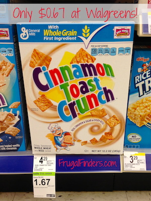 Cinnamon Toast Crunch cereal just $.67 after coupon!