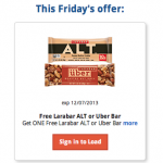 Kroger Free Friday Download:  FREE Larabar ALT or Uberbar