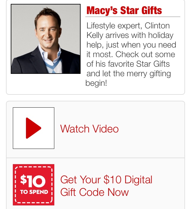 FREE 10 Macy’s Gift Card!