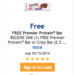 FREE Premier Protein Bar!