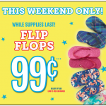 The Children's Place Flip Flops only $.79!