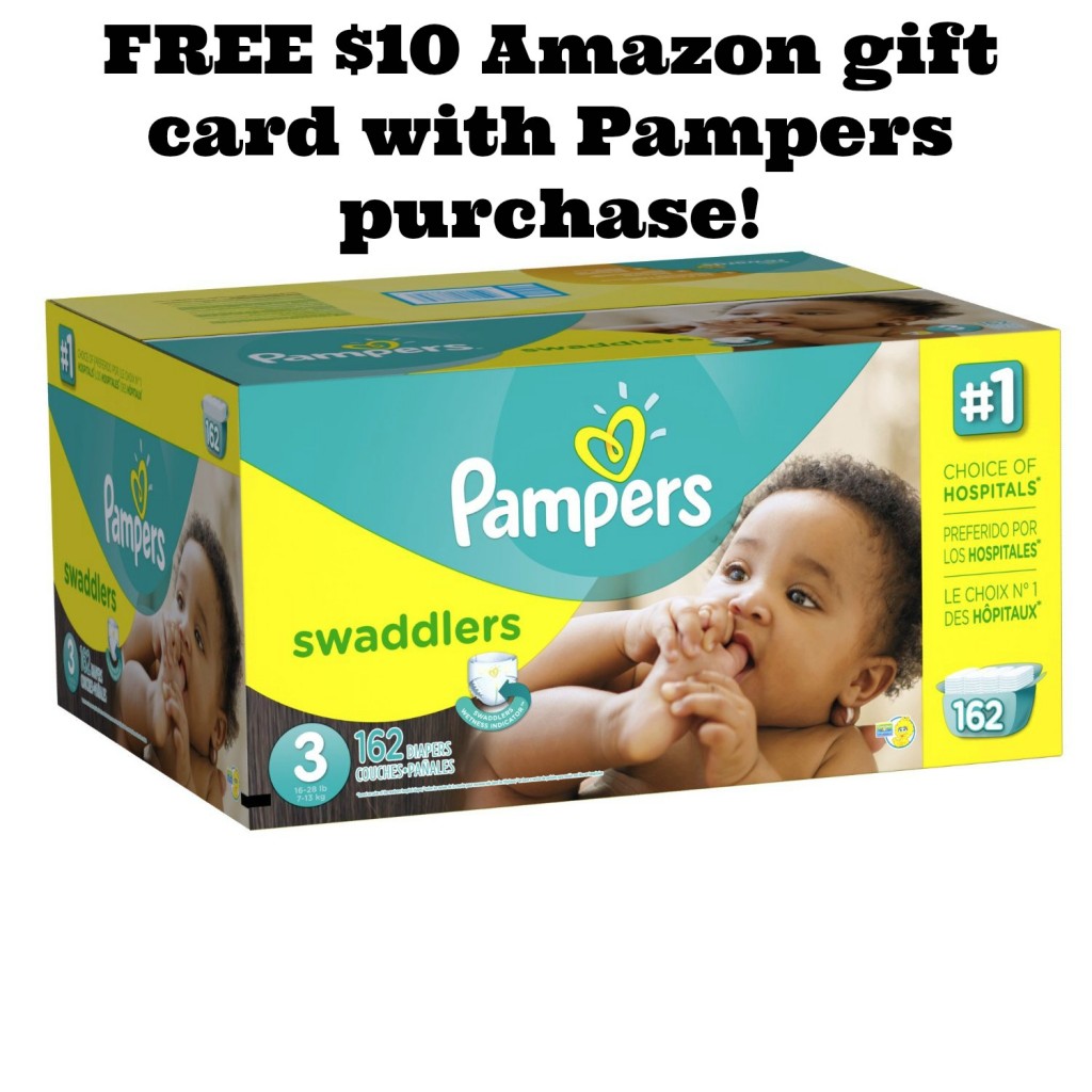 FREE 10 Amazon gift card with Pampers purchase!