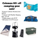 Coleman Camping Gear 60% off sale!