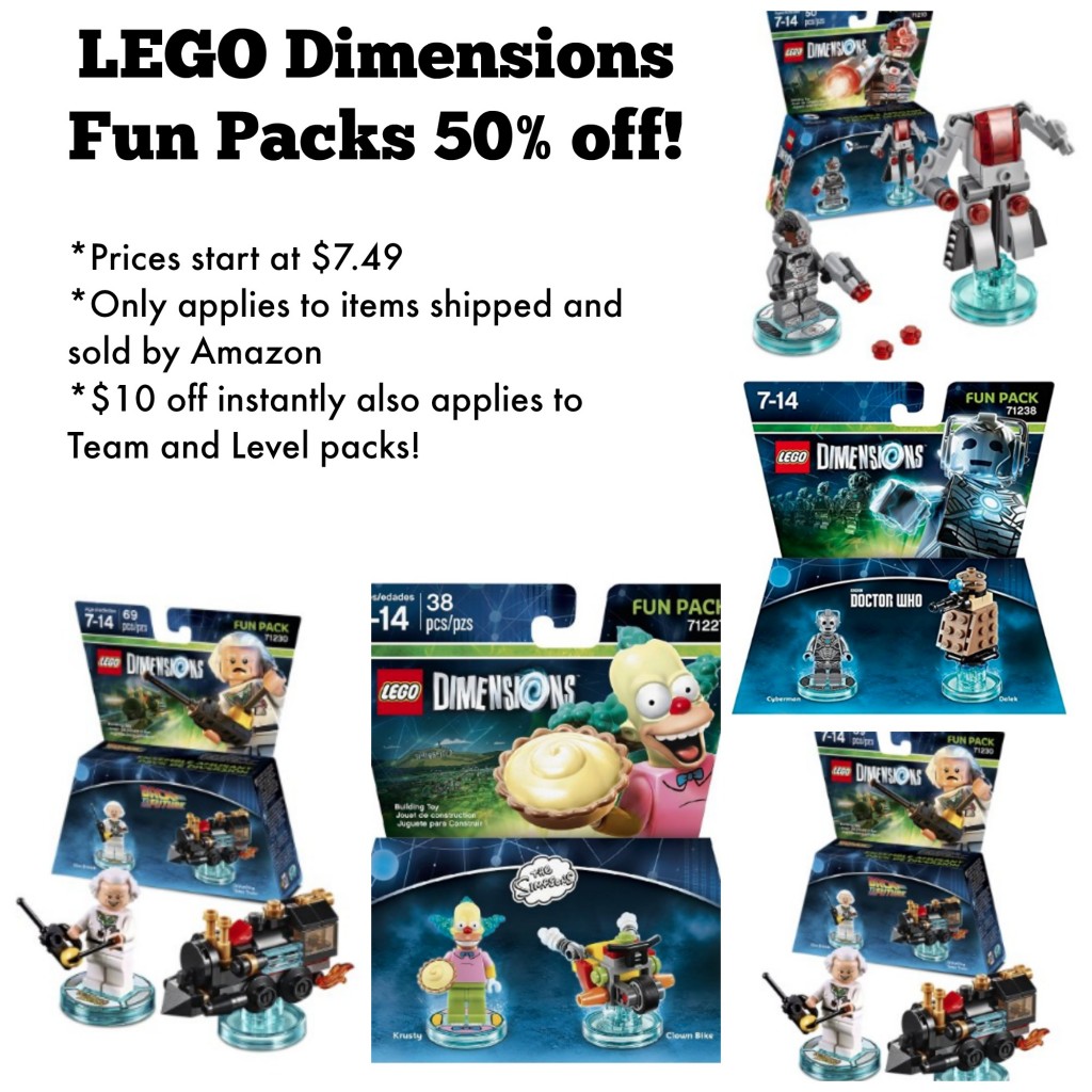 LEGO Dimensions Fun Packs 50 off!