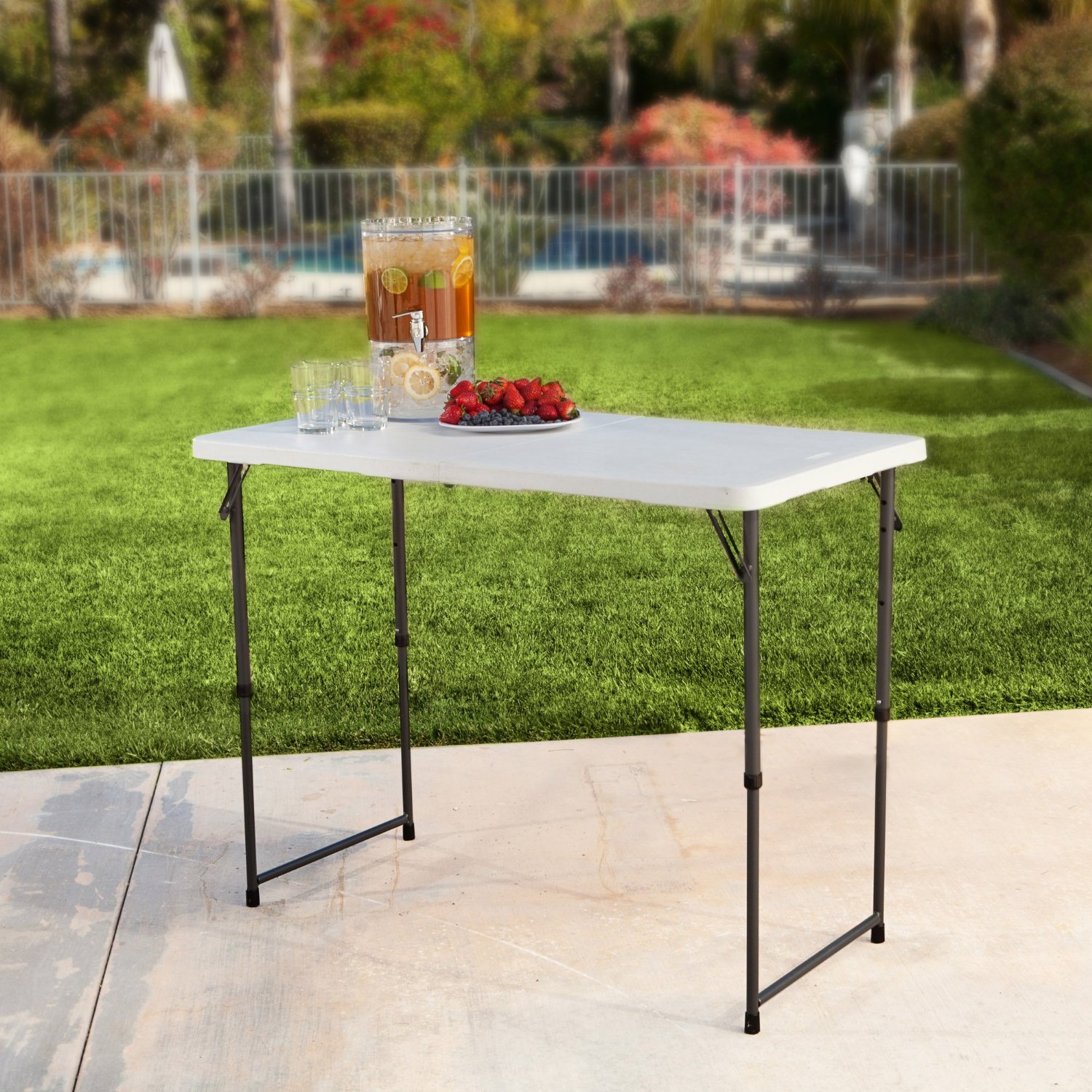 Folding Table Lifetime Pub Table Tall Bar Height Folding Table
